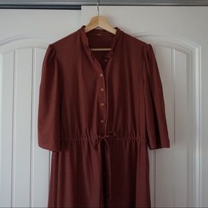 Vintage Burgundy Fall Dress